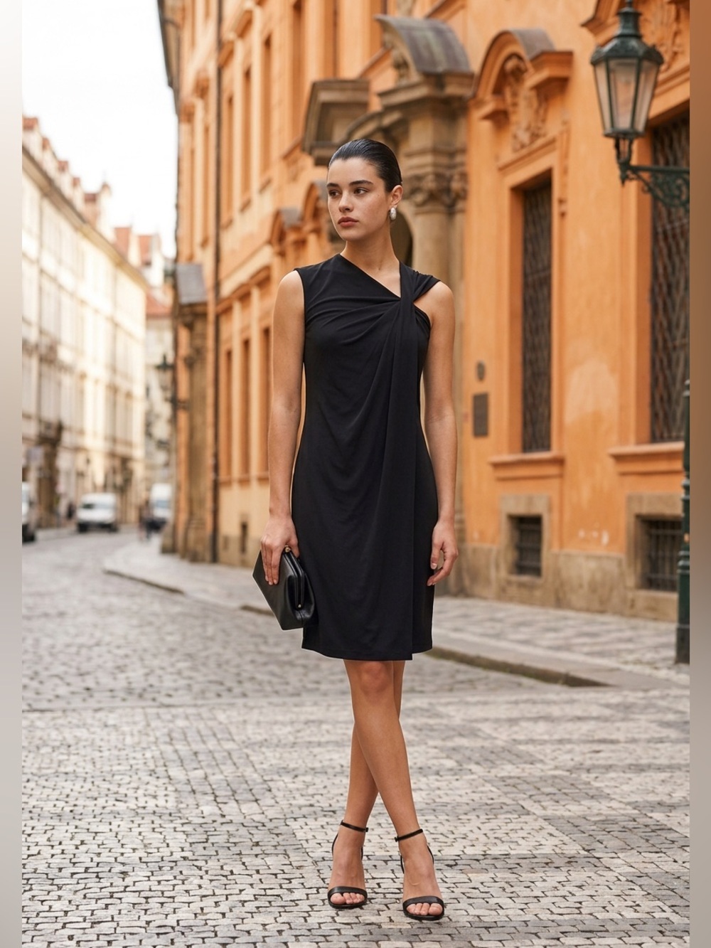 NWT Musette Asymmetric Sleeveless LBD Twist-Detail Dress